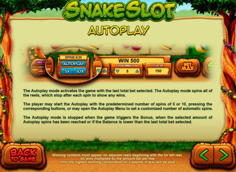 autoplay in snake slot
